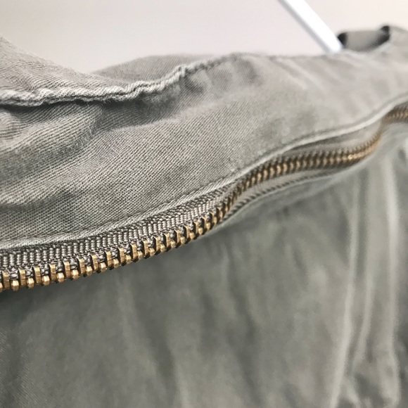 Iris Green Utility Jacket with Retractable Hoodie - Picture 4 of 4